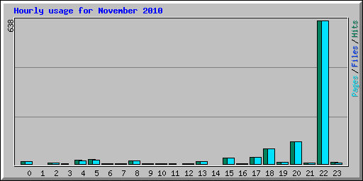 Hourly usage for November 2010